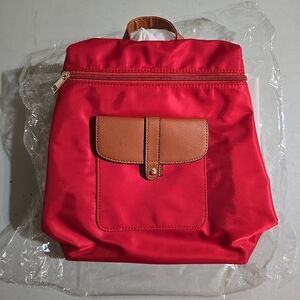 New With Tags Hanna Grace Backpack Purse Bag Red
